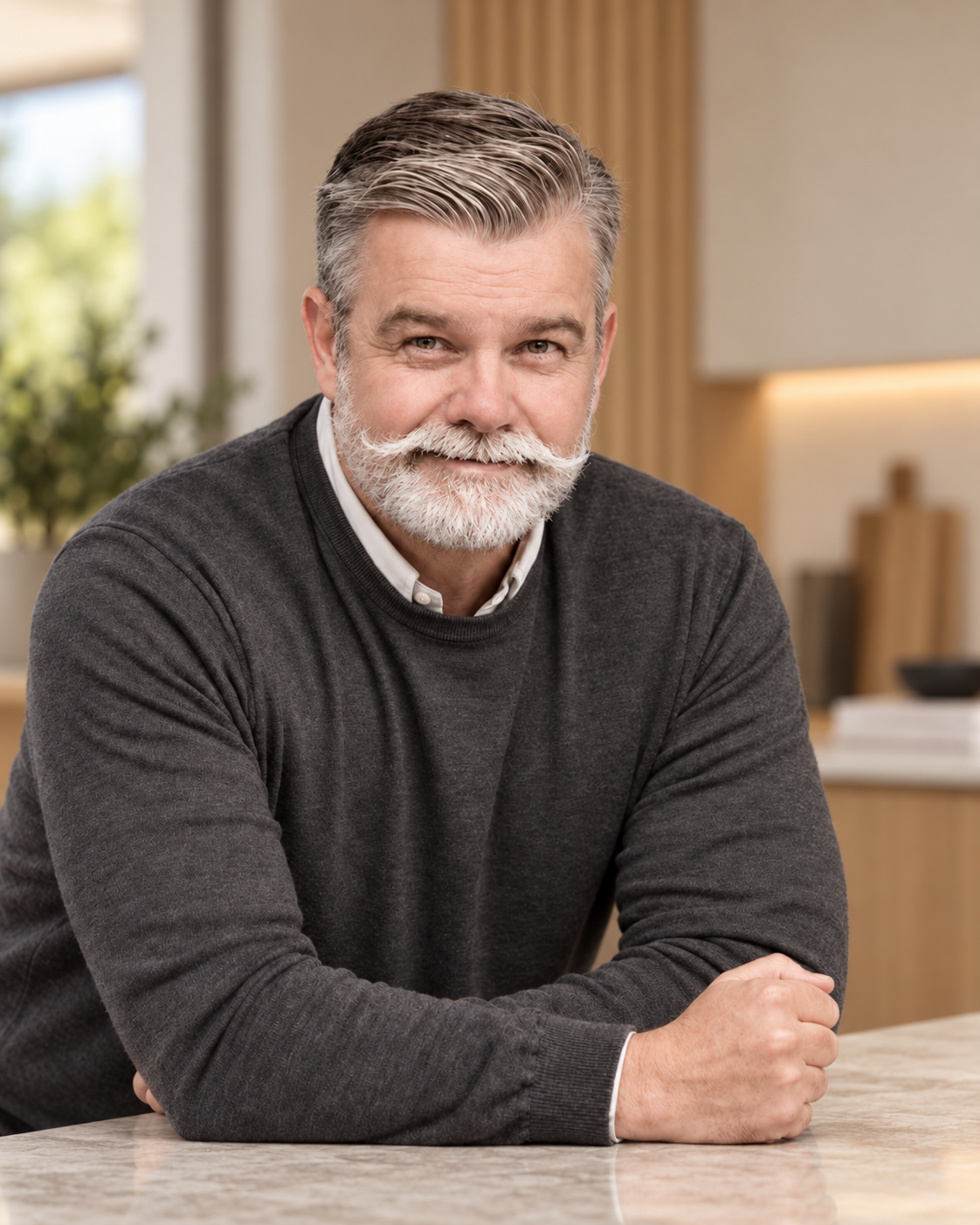 Portræt af Steffen Helmuth, køkkenrådgiver på Sjælland i Woodfront